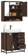 vidaXL 2 pcs conj. móveis WC derivados madeira cor carvalho castanho