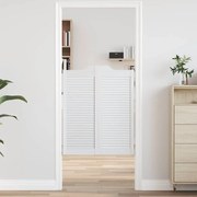 vidaXL Portas de batente design de persiana 1-Par 100x80 cm branco