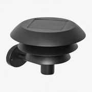 Candeeiro De Parede Led Solar Para Exterior Em Aço Inoxidável Lirano Preto - Sklum