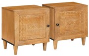 vidaXL Armário de Cabeceira 2 pcs Marrom Claro 40 x 33 x 46 cm