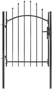 vidaXL Portão de jardim 1x1,15 m aço preto