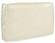 vidaXL Almofada de palete para encosto Creme 60 x 40 x 12 cm