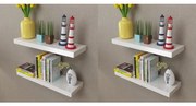 vidaXL Prateleiras de parede 4 pcs branco 60 cm