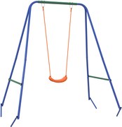 Outsunny Baloiço 2 em 1 com 1 Assento para Crianças 1 Assento para Bebés e Cinto de Segurança 180x160x182 cm Laranja | Aosom Portugal