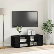 vidaXL Gabinete para TV com prateleira Carvalho preto 102 x 35 x 35 cm