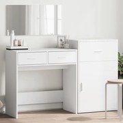 vidaXL Conjunto de toucador 3 pcs derivados de madeira branco