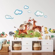 Autocolante de parede - Veado no prado