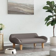 vidaXL Cama para cães 70x40x24 cm tecido cinzento-acastanhado
