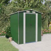 vidaXL Abrigo de jardim 192x191x223 cm aço galvanizado verde