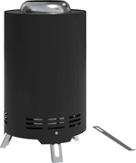 Outsunny Taça de Fogo Ø16x25cm em Aço Inoxidável Lareira com Gancho Sem Fumo Preto | Aosom Portugal