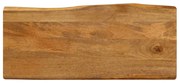 Tampo de mesa c/ borda viva 90x40x2,5 cm mangueira maciça