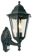Lanterna de parede externa verde escuro com sensor de movimento IP44 - New Orleans up