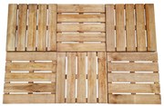 Ladrilhos de pavimento 6 pcs 50x50 cm madeira castanho