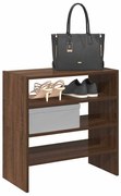 vidaXL Sapateiras 2 pcs empilháveis 60x30x30,5 cm carvalho castanho