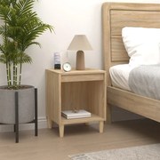 vidaXL Mesa de cabeceira 40x35x50 cm carvalho sonoma