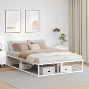 vidaXL Estrutura de cama sem colchão branco 140x200 cm metal