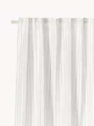 Cortinas transparentes multi-banda Birch, conjunto de 2, L 130 cm