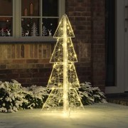 vidaXL Árvore de Natal com 100 LEDs Branco quente 120 cm Acrílo