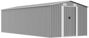 vidaXL Abrigo de jardim 257x580x181 cm metal cinzento