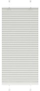 Cinzento Luz Plissada Cega 65x150 cm Largura Tecido 64,4 cm