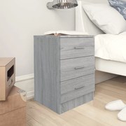 vidaXL Mesa cabeceira 2pcs 38x35x56cm derivado madeira cinzento sonoma