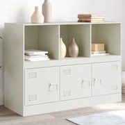 vidaXL Aparador 99x39x73 cm aço branco