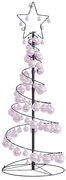 vidaXL Árvore de Natal LED com Baubles 80 LEDs Branco Quente 120 cm
