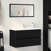 vidaXL Armário de Pia Carvalho Preto 80x38.5x45 cm Madeira Engenharia