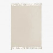 Manta Xadrez De Chiffon De Algodão (185x125 Cm) Eloi Crema - Sklum