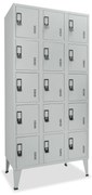 Cacifos Metálicos Triplo Cinza 1900x900x500 mm – 15 Cacifos Standard