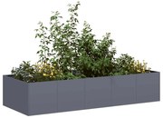 vidaXL Vaso/floreira 200x80x40 cm aço antracite