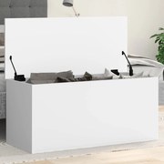 vidaXL Caixa de arrumação 100x42x46 cm derivados de madeira branco