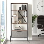 Estante VS4 – Castanho, Cinzento e Antracite – 75,5x160,8x44,5 cm
