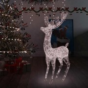vidaXL Rena de Natal XXL 250 luzes LED branco quente 180 cm acrílico