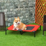 Cama Elevada para Cães Cama de Animais de Estimação com Malha Transpirável e Tecido Oxford para Exterior Interior Ar Livre Jardim Terraço 91,5x76,2x18