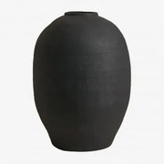 Vaso De Terracota Almire Negro-de-fumo - Sklum