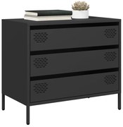 vidaXL Aparador 68x39x58,5 cm aço laminado a frio preto