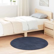 vidaXL Tapete shaggy de pelo alto NAVARRA 100x100 cm azul-marinho