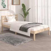 vidaXL Estrutura de cama solteiro 90x190 cm pinho maciço