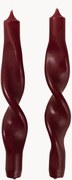 Velas cónicas artesanais Twist, conjunto de 2