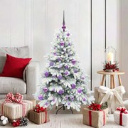 vidaXL Árvore de Natal Artificial com 150 LEDs Branco 120 cm PE e PVC