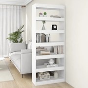 vidaXL Estante/divisória 80x30x198 cm derivados de madeira branco