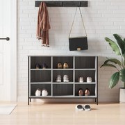 vidaXL Sapateira 100x35x70 cm derivados de madeira cinzento sonoma