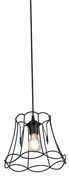 Candeeiro de suspensão retro preto 20 cm - Granny Frame