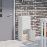 vidaXL Caixa para entrega de pacotes Branco 41 x 38 x 103 cm Aço
