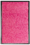 vidaXL Tapete de porta lavável 40x60 cm rosa