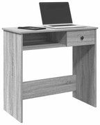 vidaXL Secretária 80x40x75 cm derivados de madeira cor cinzento sonoma