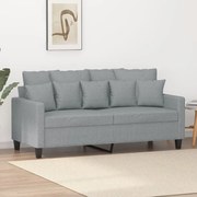 Sofá de 2 lugares em tecido 140 cm cinzento-claro