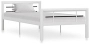 vidaXL Estrutura de cama 90x200 cm metal branco e preto