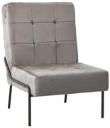 vidaXL Cadeira de descanso 65x79x87 cm veludo cinzento-claro